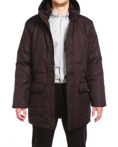 Куртка удлиненная на утеплителе Холлофайбер® 14421 - Brown (Фото 5)