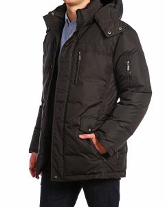 Куртка пуховая удлиненная 15208 - Black (Фото 1)