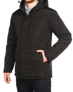 Куртка средней длины на утеплителе 17506 - Black (Фото 12)