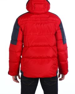 Куртка пуховая средней длины 16509 - Red fire/Navy (Фото 10)