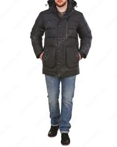 Куртка пуховая средней длины 17701 - Black (Фото 2)