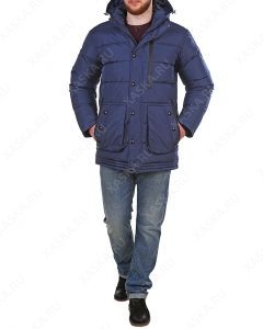 Куртка пуховая средней длины 17701 - Blue Graphite (Фото 5)