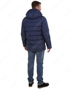 Куртка пуховая средней длины 17701 - Blue Graphite (Фото 6)