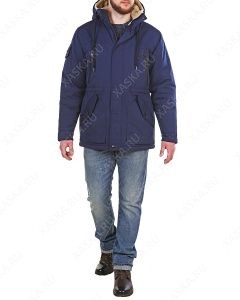 Куртка средней длины на утеплителе 17715 - Navy (Фото 8)