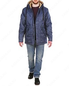 Куртка средней длины на утеплителе 17715 - Navy Tweed (Фото 10)
