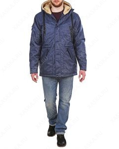 Куртка средней длины на утеплителе 17715 - Navy Tweed (Фото 11)