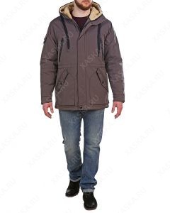 Куртка средней длины на утеплителе 17715 - Grey Stone (Фото 5)