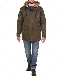 Куртка средней длины на утеплителе 17718 - Espresso (Фото 15)