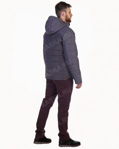 Куртка средней длины на утеплителе 17716 - Grey (Фото 10)