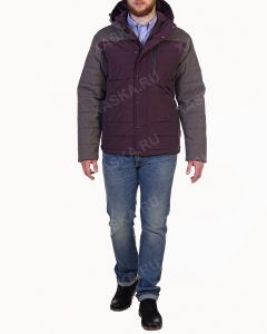 Куртка средней длины на утеплителе 17716 - Wood bordo (Фото 3)