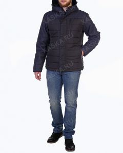 Куртка средней длины на утеплителе 17716 - Black (Фото 5)