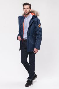 Куртка средней длины на утеплителе 199811 - Navy (Фото 9)